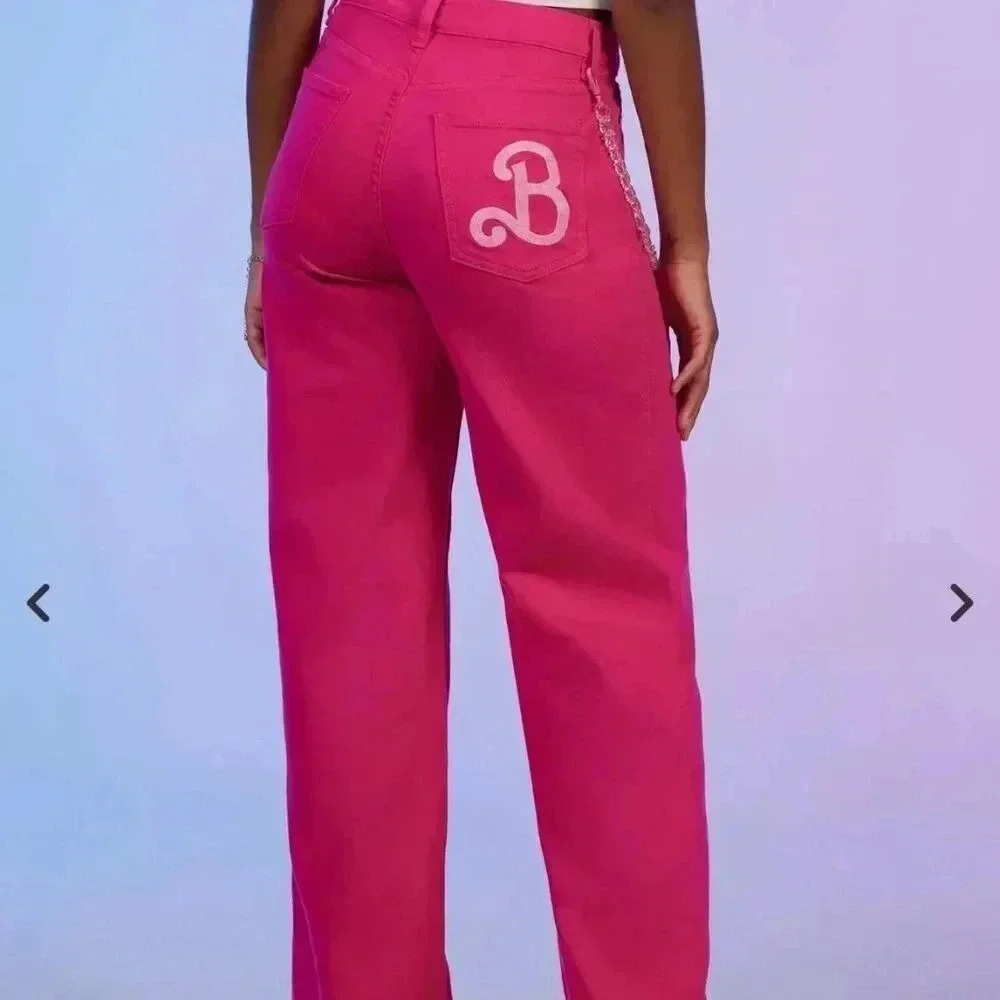 2/$30 Barbie Size 1 High Waisted Hot Pink Jeans Denim